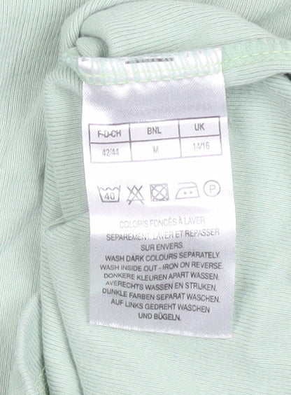 Damart Women's Green V-Neck T-Shirt Size M