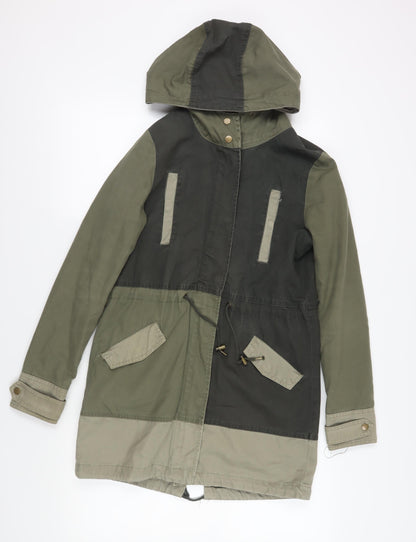 Womens UK Size S VERO MODA Green Military Jacket Parka