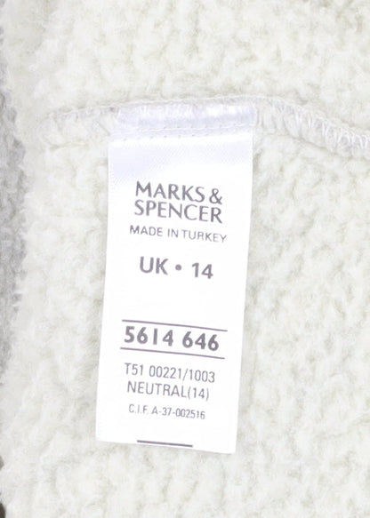 Womens UK Size 14 Marks and Spencer White Basic Jacket