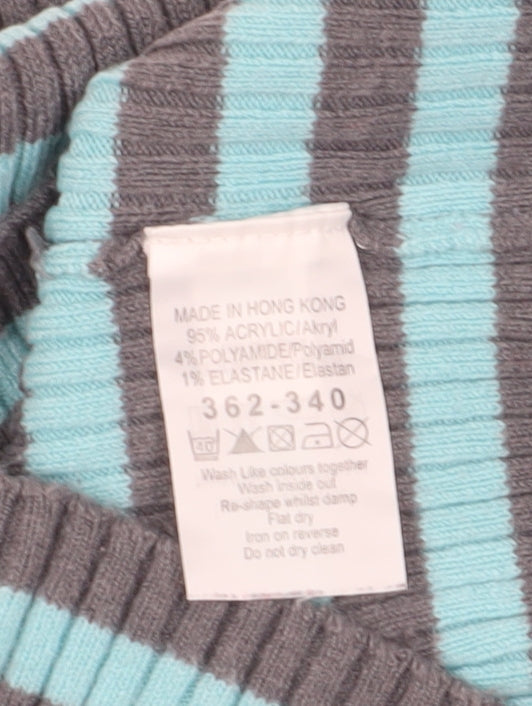 Next Girls Striped Pullover Jumper, Multicoloured, 6-7 Years