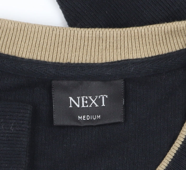 Mens UK Size M NEXT Black Pullover Sweatshirt