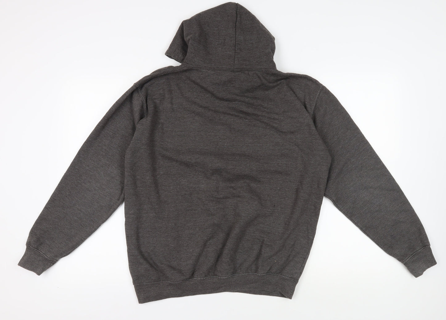 Just Hoods Unisex Grey Pullover Hoodie, Size L
