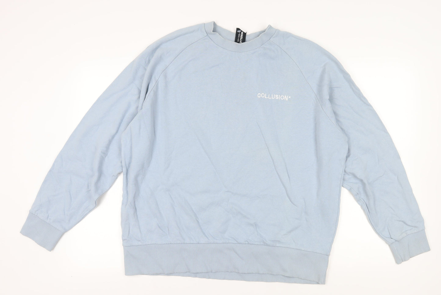 Collusion Women's Blue Crew Neck Sweatshirt Size 12
