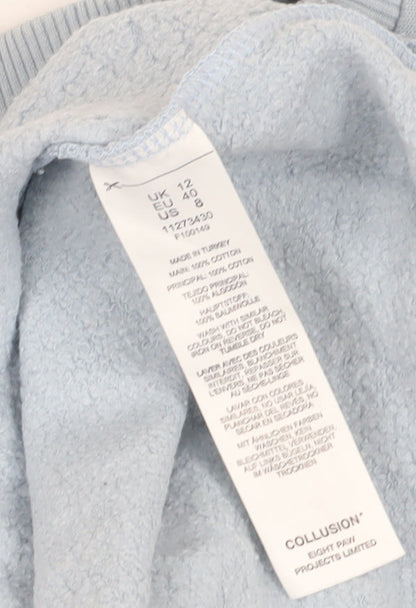 Collusion Women's Blue Crew Neck Sweatshirt Size 12