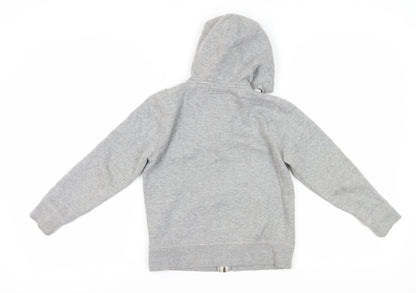 Next Boys Grey Full Zip Hoodie, 9 Years, Hooded & Pocketed