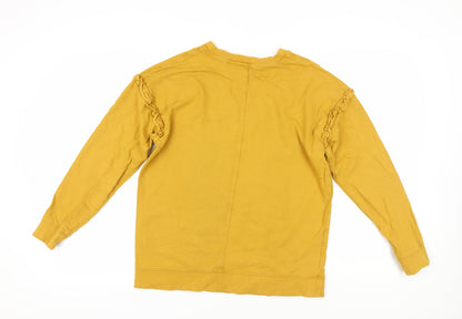 Next Women's Yellow Ruffle Pullover Sweatshirt Size 12
