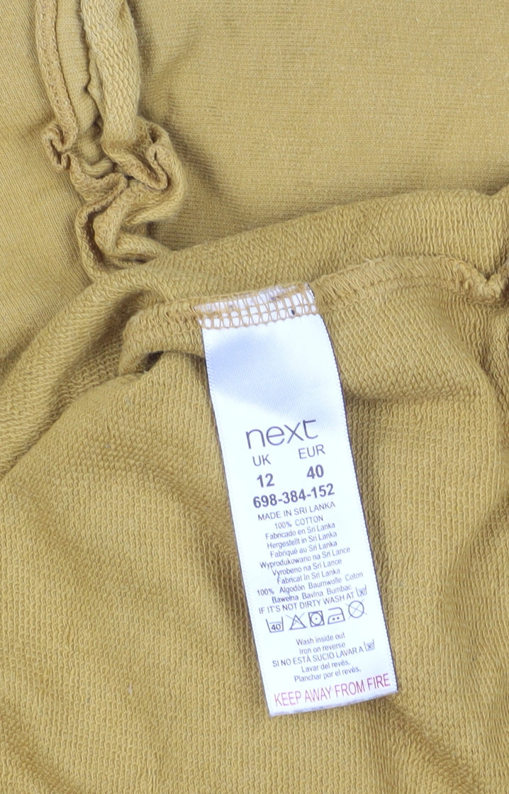 Next Women's Yellow Ruffle Pullover Sweatshirt Size 12