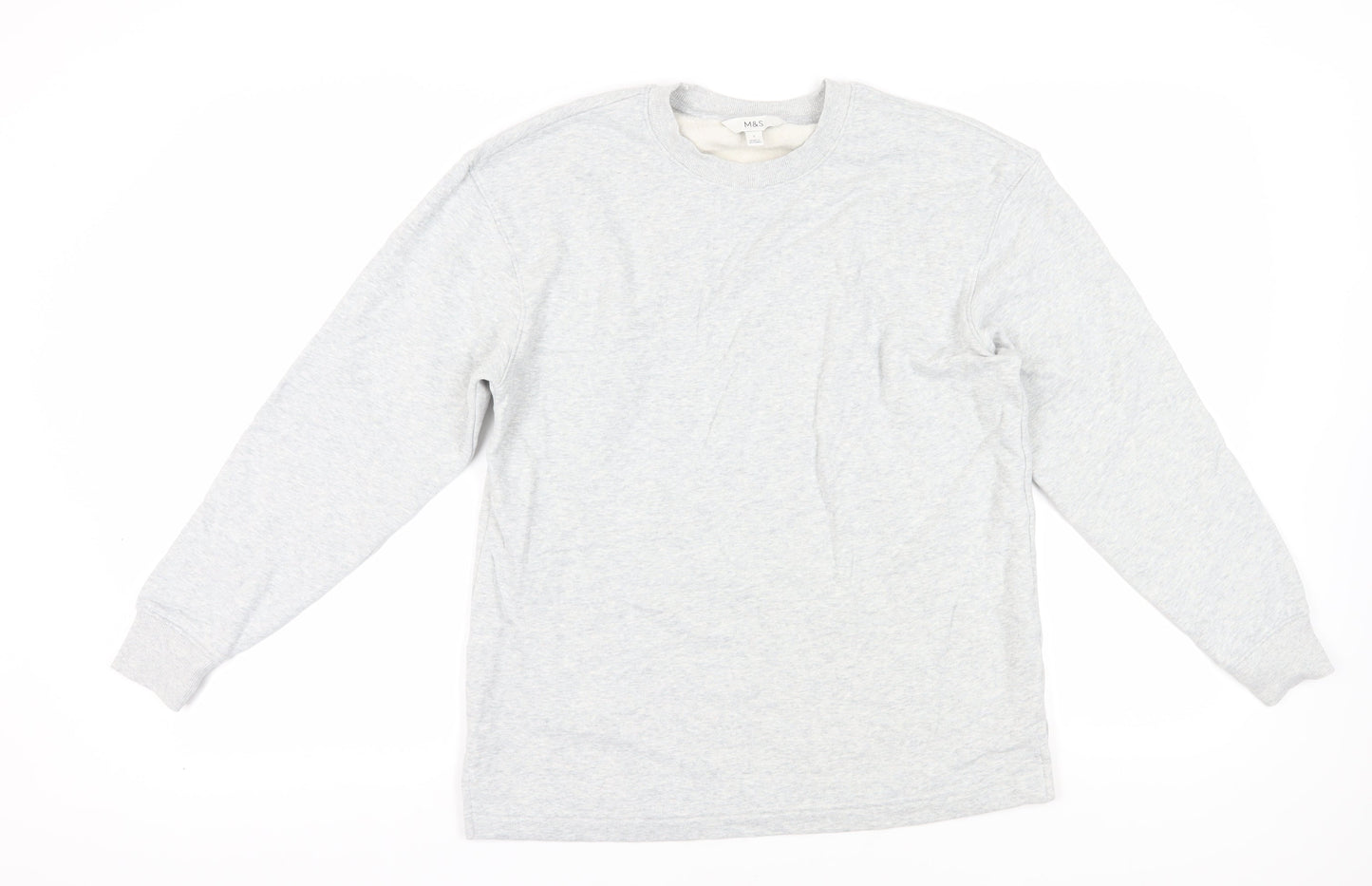 Mens UK Size S Marks and Spencer Grey Pullover Sweatshirt