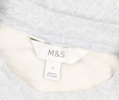 Mens UK Size S Marks and Spencer Grey Pullover Sweatshirt