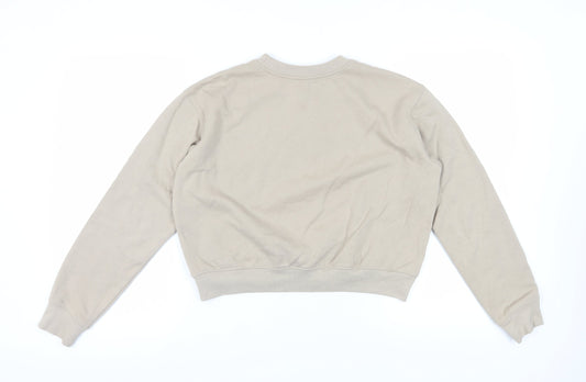 H&M Women's Beige Pullover Sweatshirt, Size 12