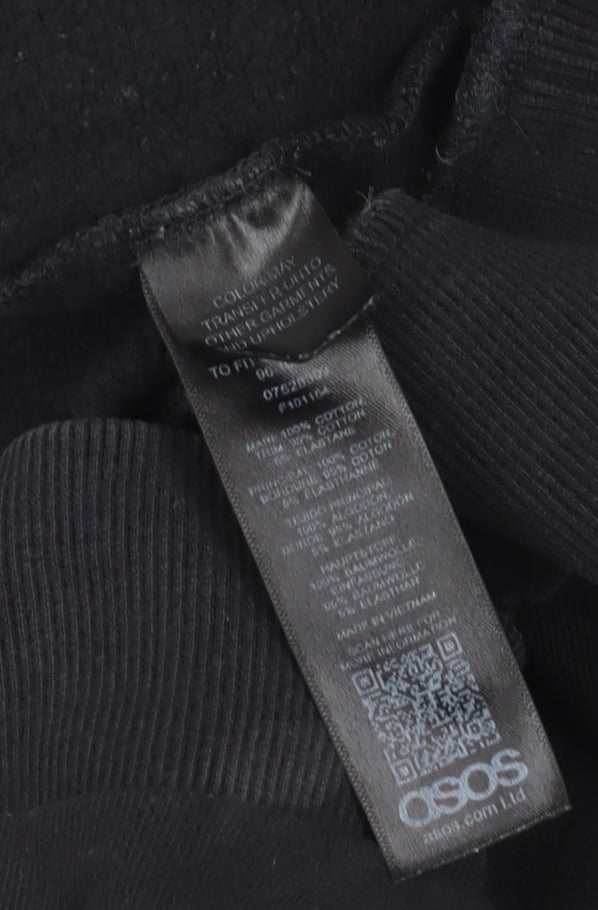 Unisex Adults UK Size M ASOS Black Pullover Sweatshirt