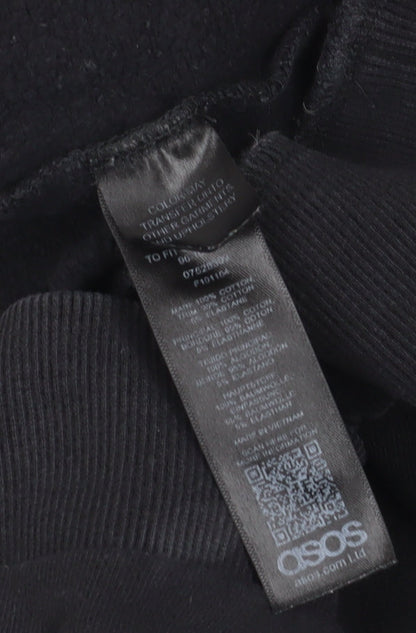 Unisex Adults UK Size M ASOS Black Pullover Sweatshirt