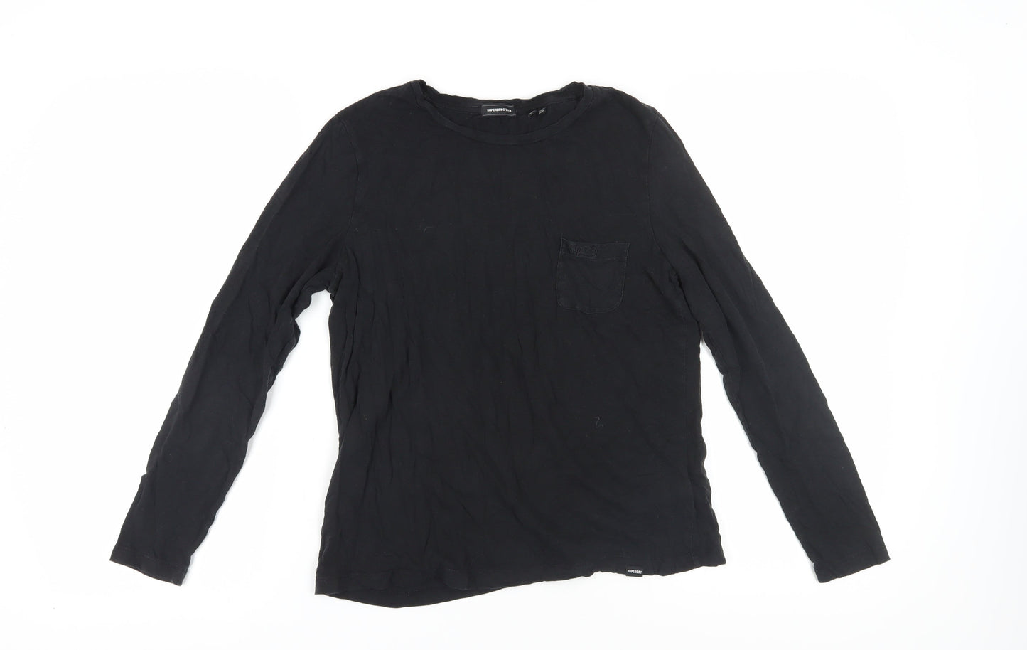 Womens UK Size 10 Superdry Black Jersey T-Shirt