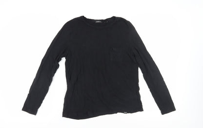 Womens UK Size 10 Superdry Black Jersey T-Shirt