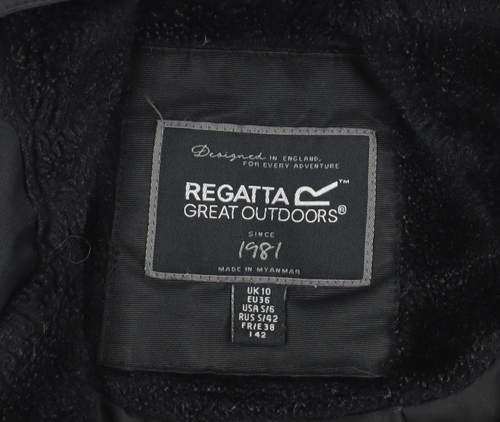 Womens UK Size 10 Regatta Black Parka Coat