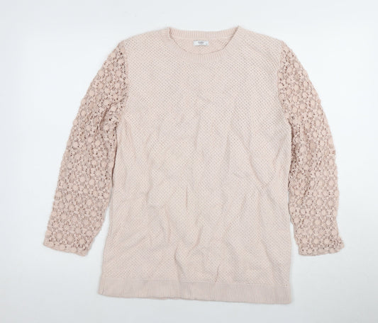 Cotton Traders Women's Beige Knit Pullover Jumper Size 18