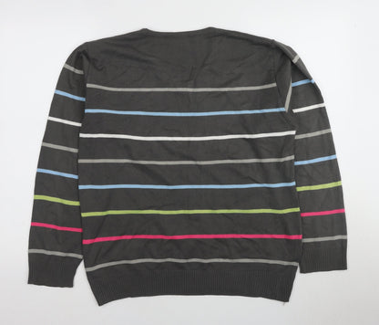 Lacoste Men's Multicoloured Striped Pullover M