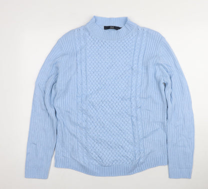 Womens UK Size L Isle Essentials Blue Jumper Jumper