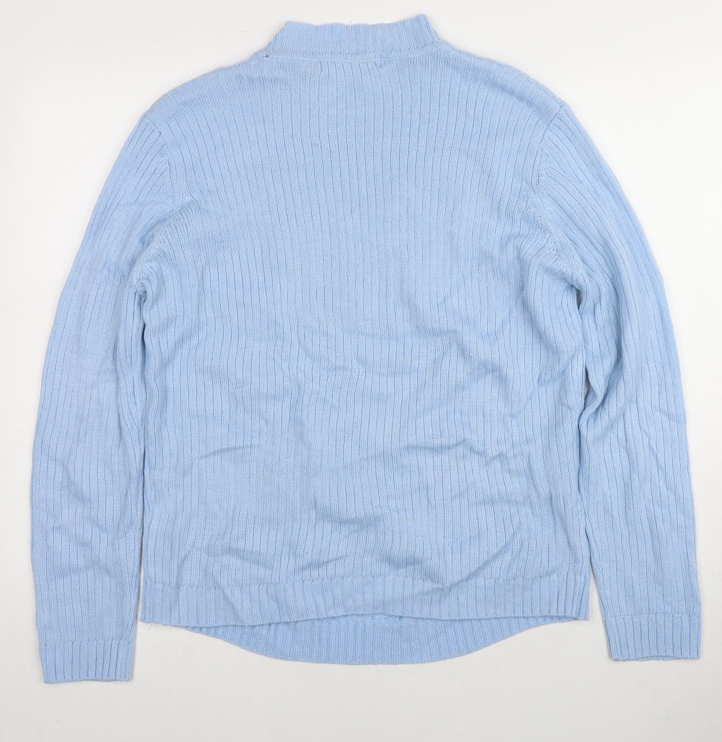 Womens UK Size L Isle Essentials Blue Jumper Jumper