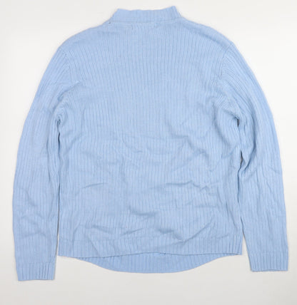 Womens UK Size L Isle Essentials Blue Jumper Jumper