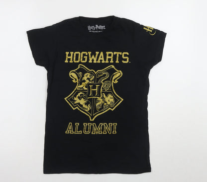 Unisex Adults UK Size M Harry Potter Black Basic T-Shirt