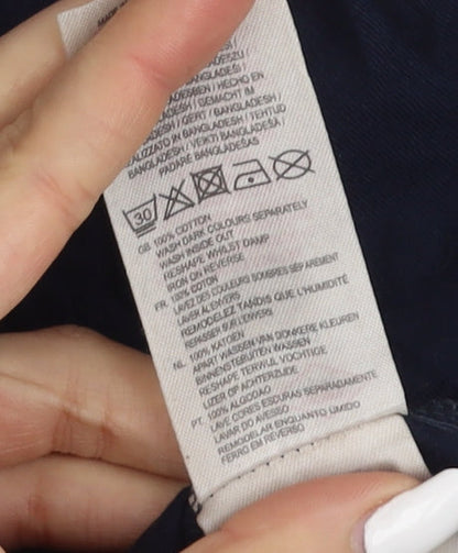 Lee Cooper Men's Blue Polo Shirt L Short Sleeve Cotton