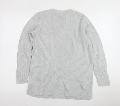 Womens UK Size M Lands End Grey Pullover Jumper