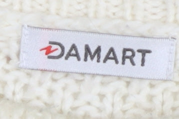 Damart Ivory Cable-Knit Jumper Women UK 10 Regular Fit