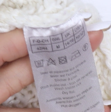 Damart Ivory Cable-Knit Jumper Women UK 10 Regular Fit