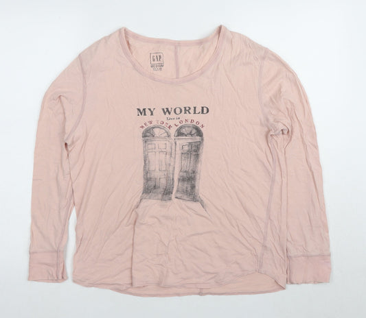 Womens UK Size M Gap Pink Basic T-Shirt