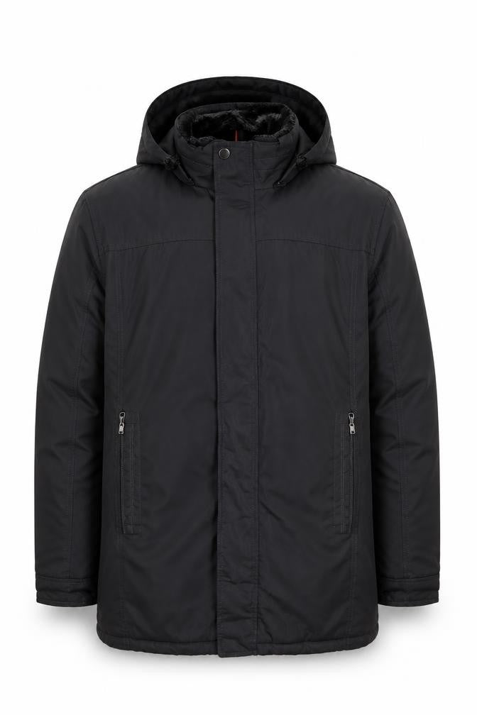 Mens UK Size M Hawke & Co Black Parka Coat