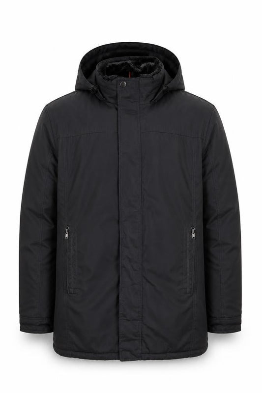 Mens UK Size M Hawke & Co Black Parka Coat