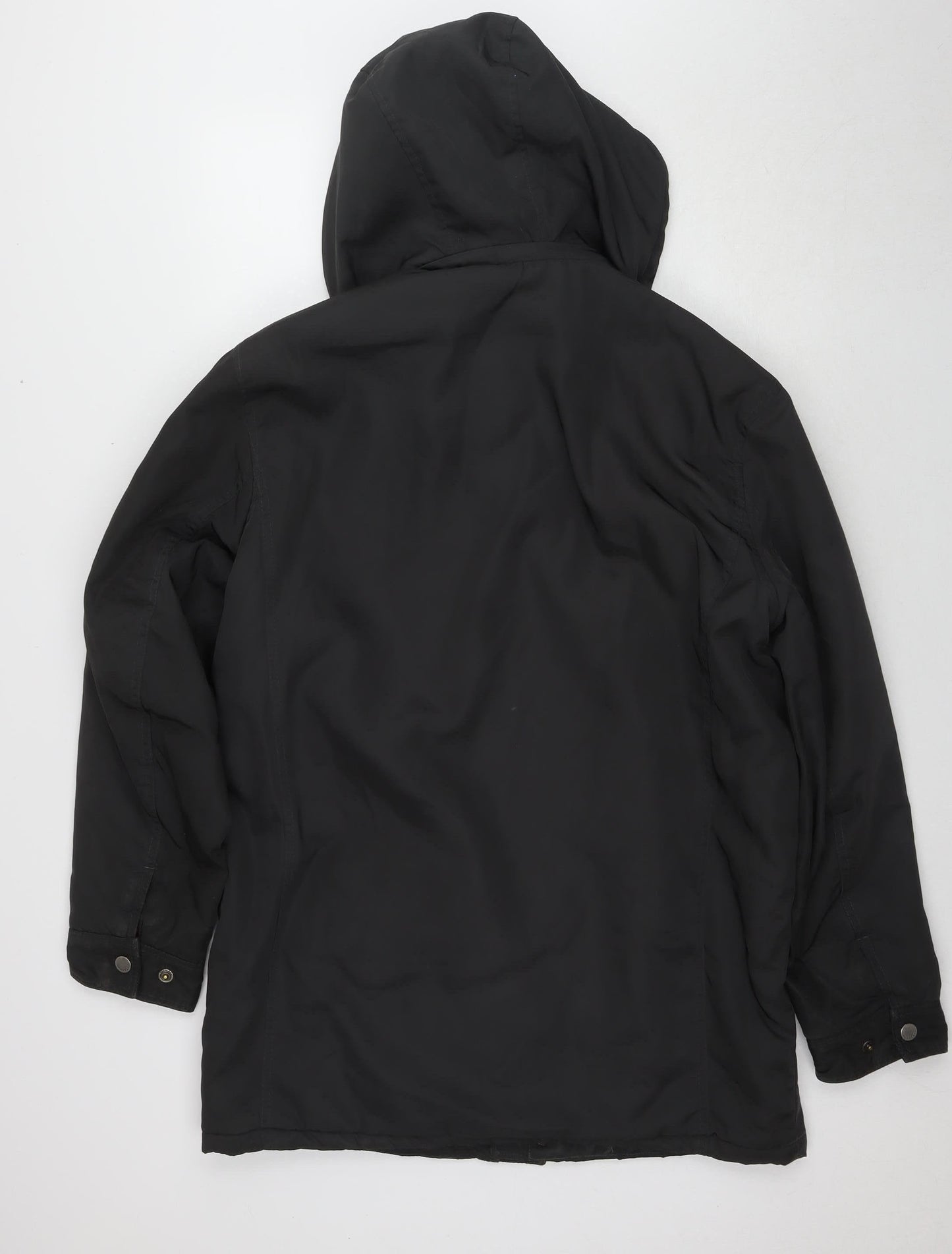 Mens UK Size M Hawke & Co Black Parka Coat