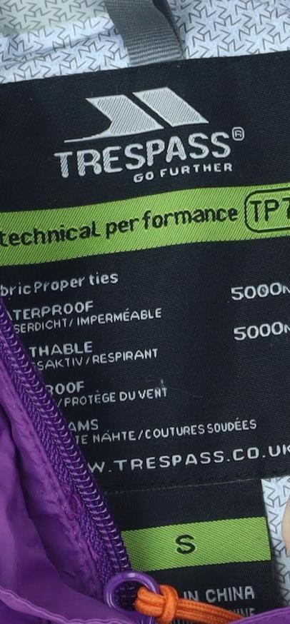 Womens UK Size S Trespass Purple Parka Coat