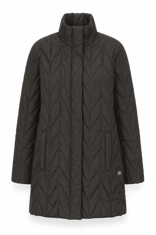 Sergio Tacchini Women's Brown Quilted Jacket, Size 16