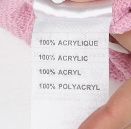 Damart Women's Pink Henley Crew Neck Jumper M