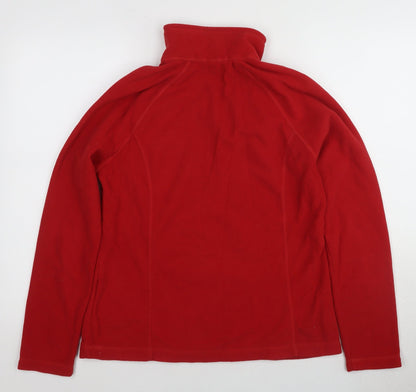 Mens UK Size S Lands' End Red 1/4 Zip Sweatshirt