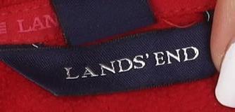 Mens UK Size S Lands' End Red 1/4 Zip Sweatshirt