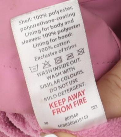 Lilly & Dan Girls Pink Basic Jacket 3-4 Years