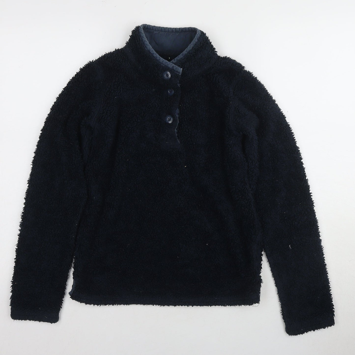 FatFace Boys Black Graphic Print Henley Sweatshirt 12-13 Years