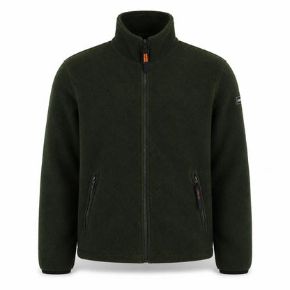 Front view of Highpoint boys’ green basic fleece jacket, size L