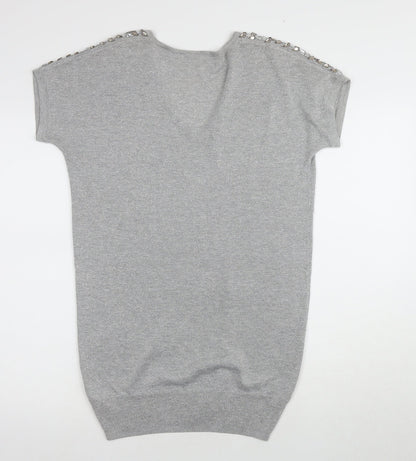 Womens UK Size S Wallis Grey Pullover Jumper