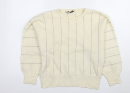 Mackintosh Women's Ivory Wool Stripe Jumper, Size M