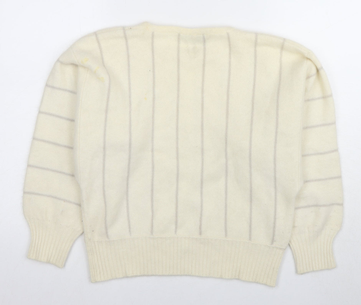Mackintosh Women's Ivory Wool Stripe Jumper, Size M