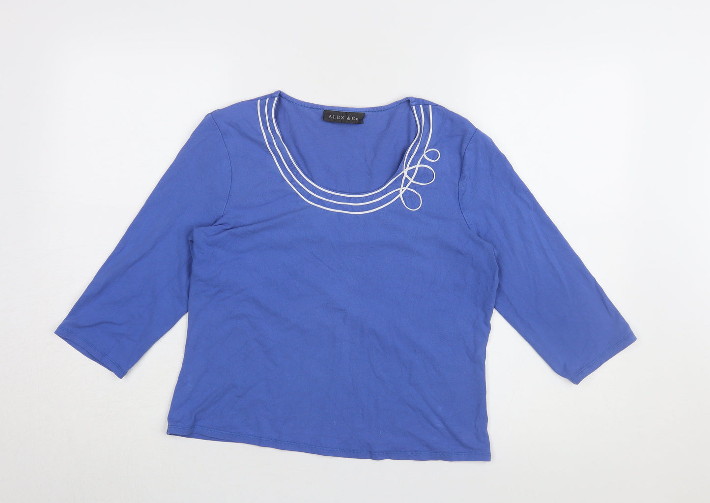 Womens UK Size 14 Alex & Co. Blue  Blouse