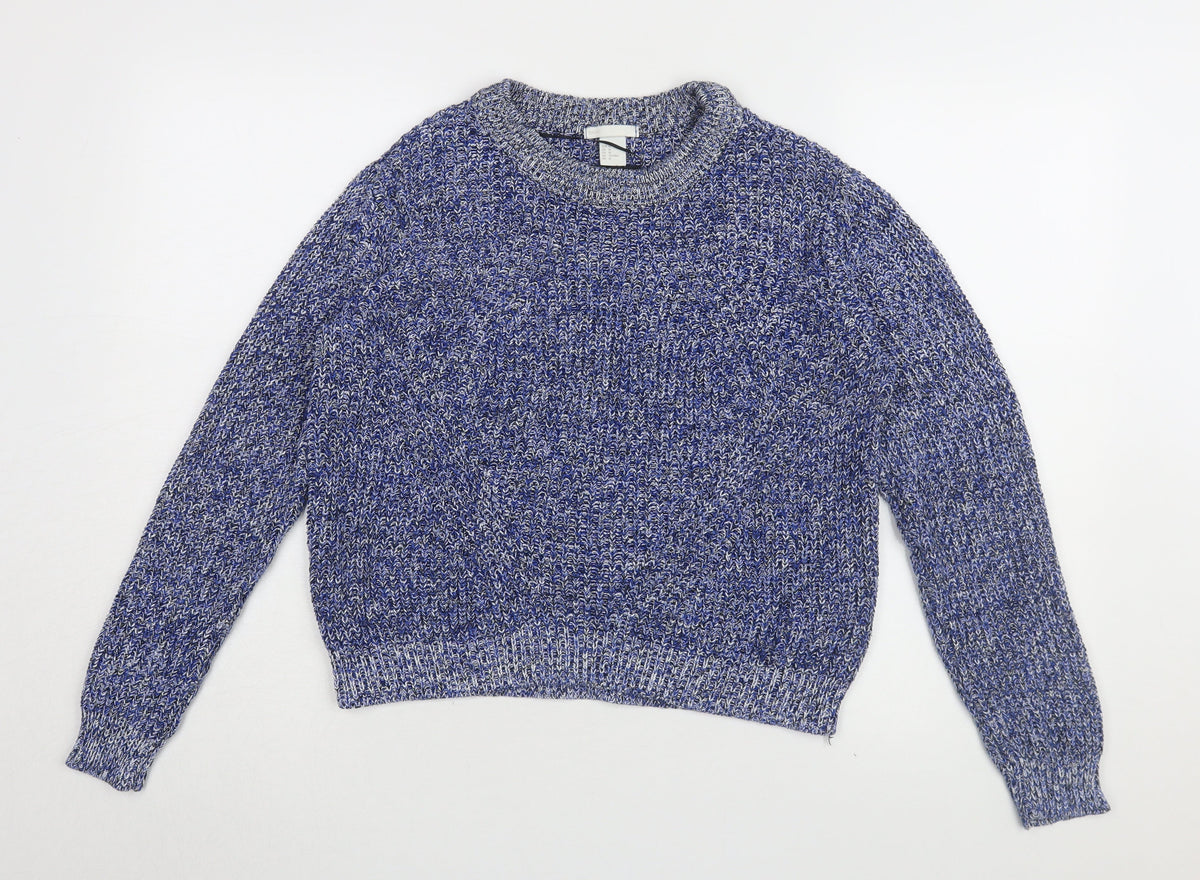 Womens UK Size 12 H&M Blue Pullover Jumper