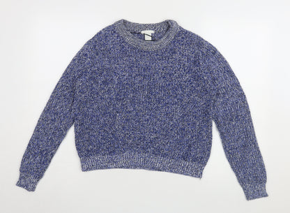Womens UK Size 12 H&M Blue Pullover Jumper