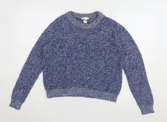 Womens UK Size 12 H&M Blue Pullover Jumper