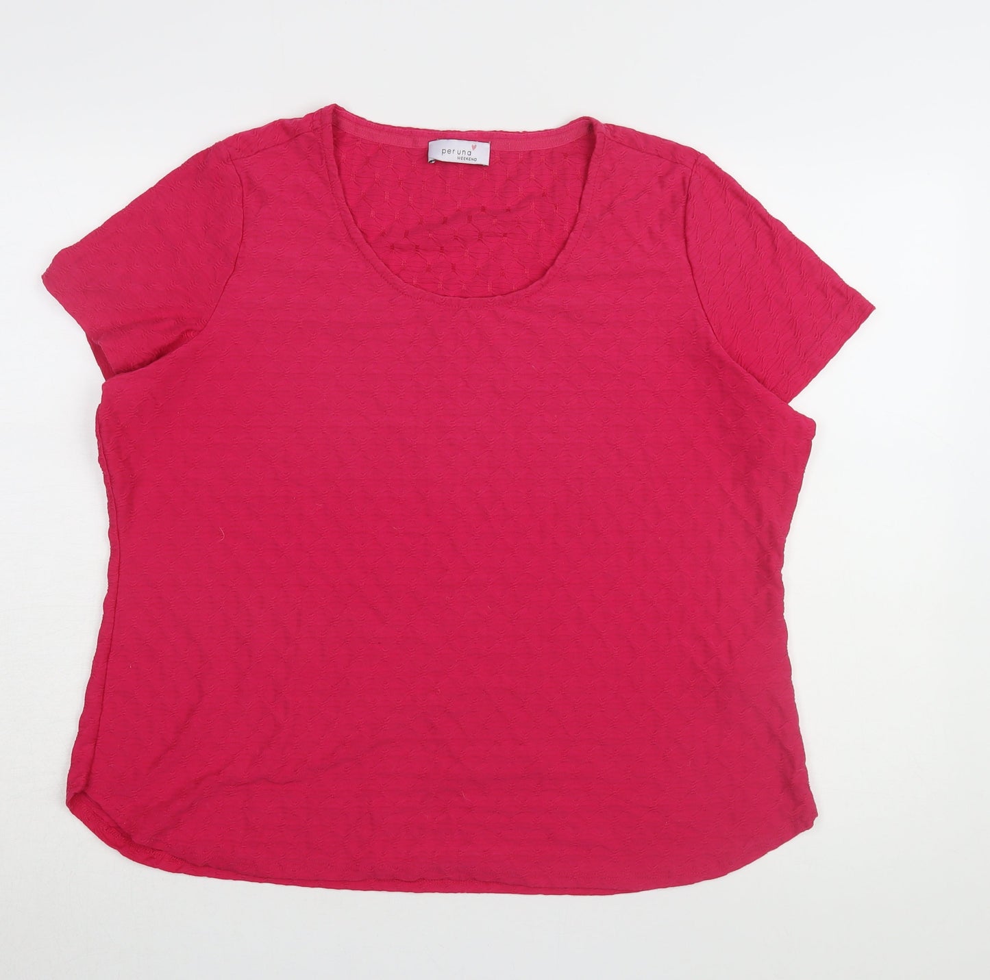 Womens UK Size UK 20 Marks and Spencer Red Basic T-Shirt