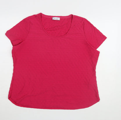 Womens UK Size UK 20 Marks and Spencer Red Basic T-Shirt